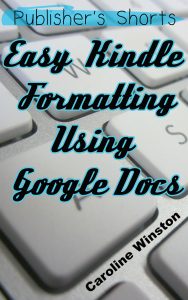 kindle formatting google docs
